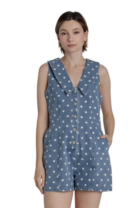 Sailor Polka Dot Romper