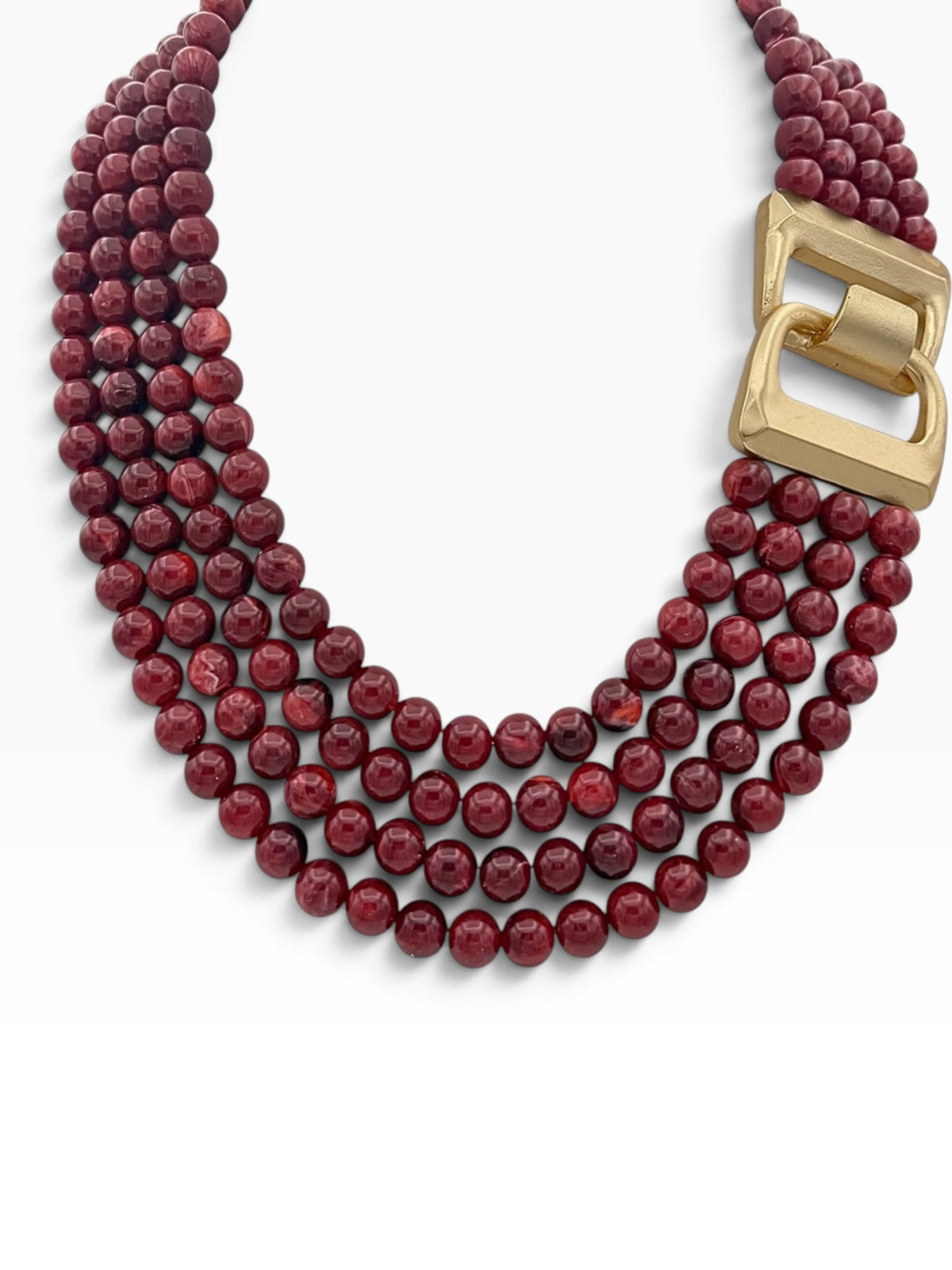 Multi Strand Agate Necklace- 4 Colors