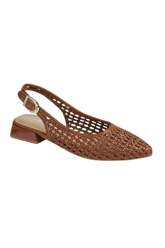 Saddle Cane SlingBack Flats