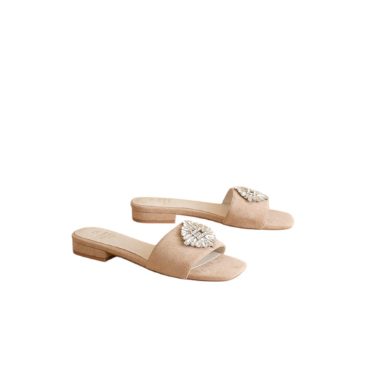 Embellished Suede Slide