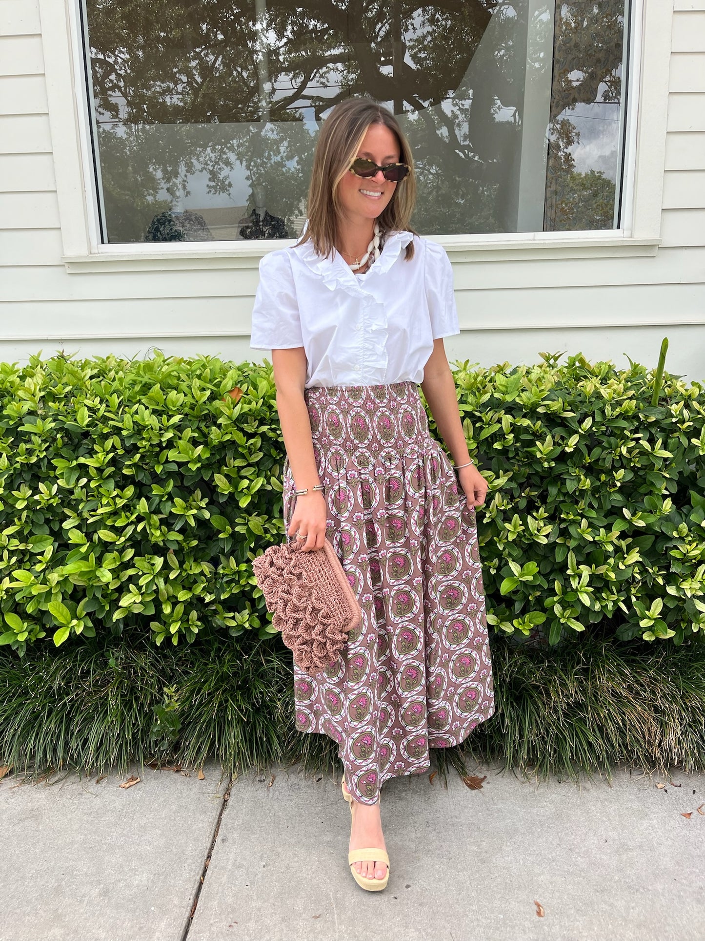 FAV Ruffle Front Blouse - Short Sleeve