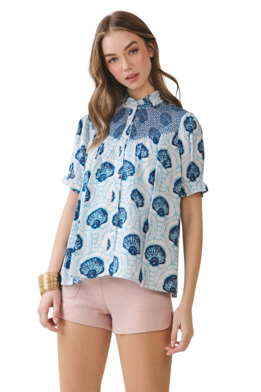 Smocked Shells Top