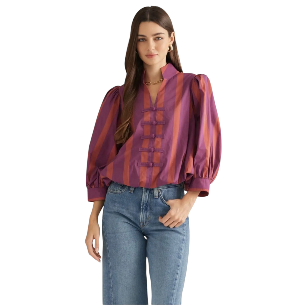 Stripe Bubble Hem Top- 2 Colors