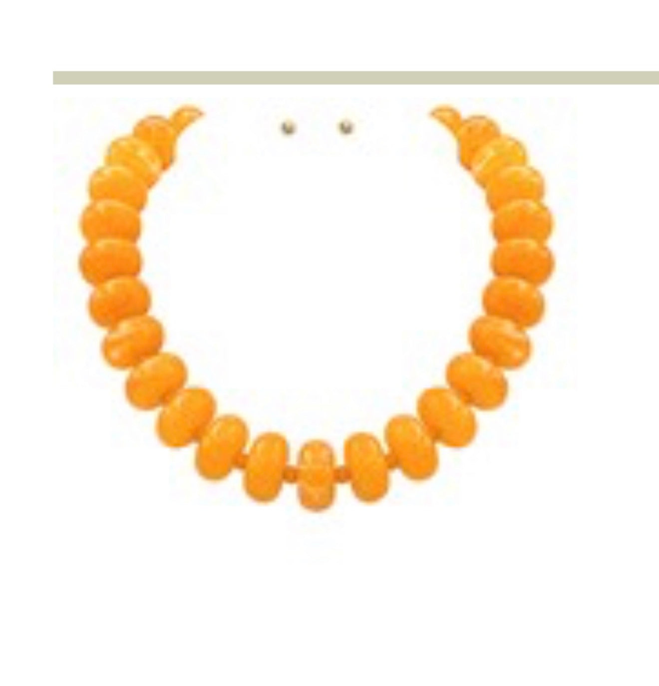 Jumbo Rondelle Bead Necklace- 4 Colors