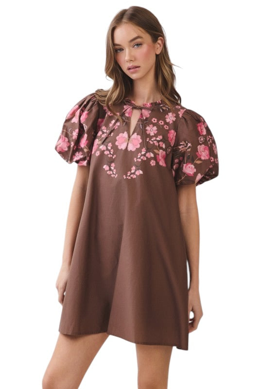 Chocolate & Pink Floral Mini