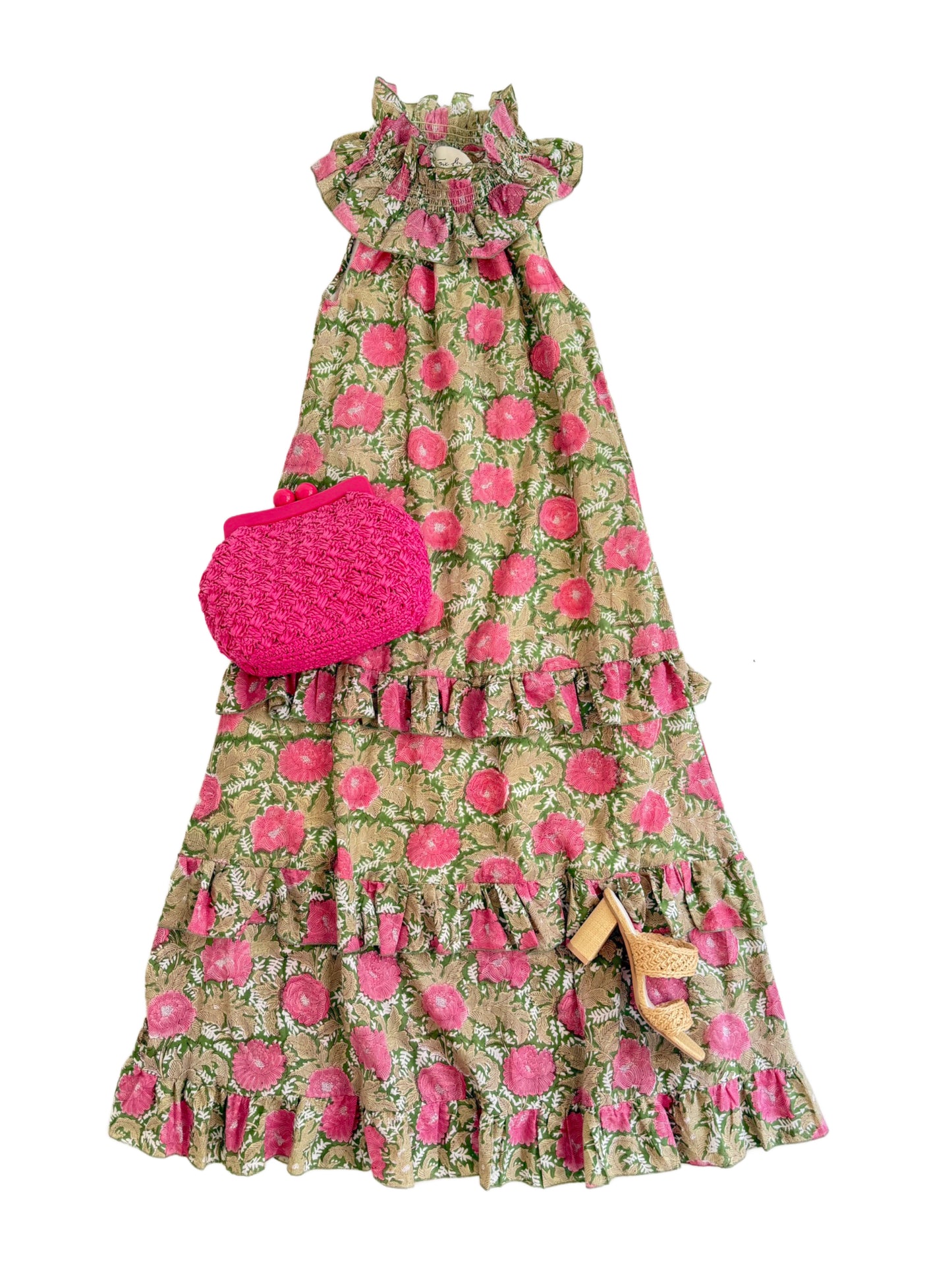 Laurel Street Maxi in Pink & Green