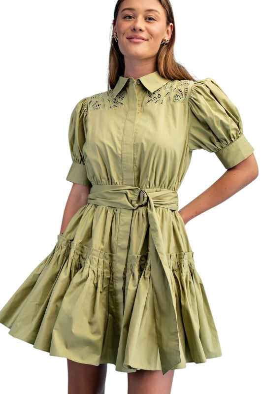 Belted Poplin Mini - 2 Colors