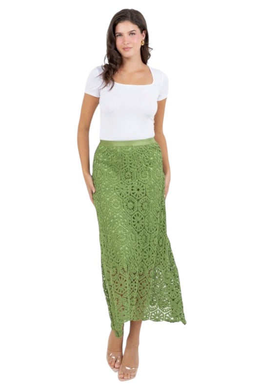 Crochet Midi Skirt- 2 Colors