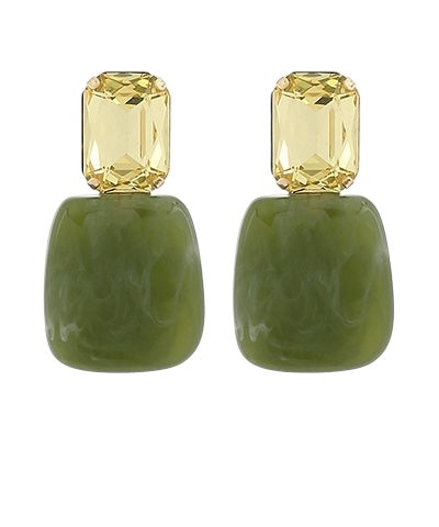 Stone Drop Earring-2 Colors