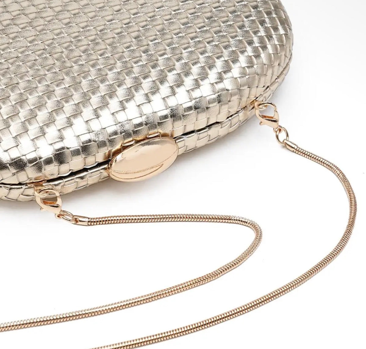 Woven Golden Clutch