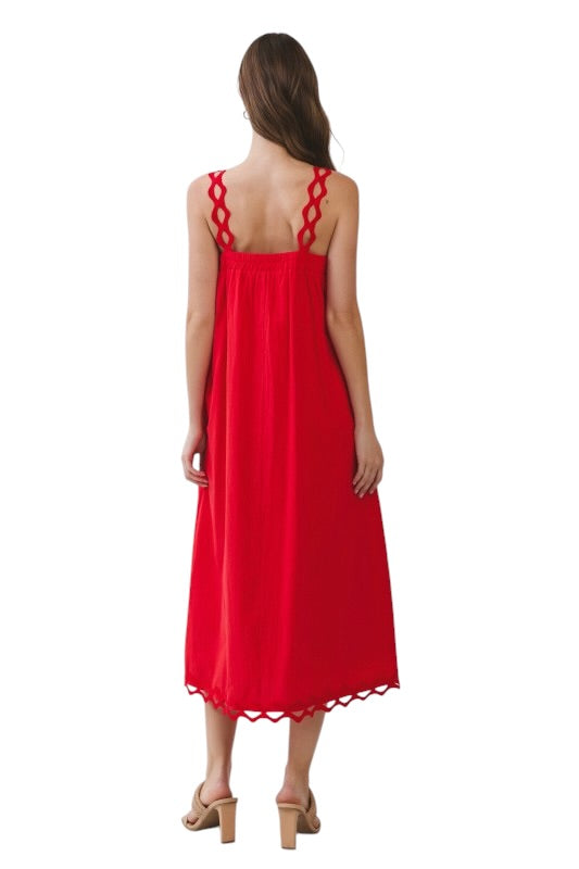 Red RicRac Midi