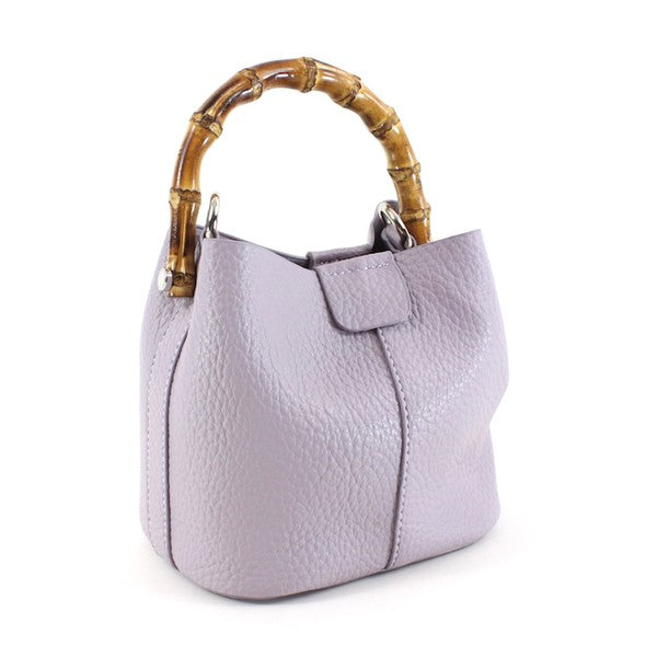 Bamboo Top Handle Tote - 3 Colors