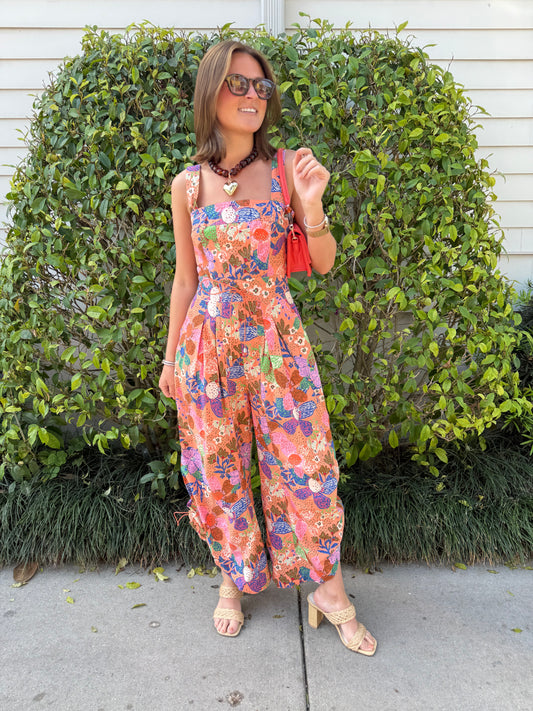 Coral Florals Jumpsuit