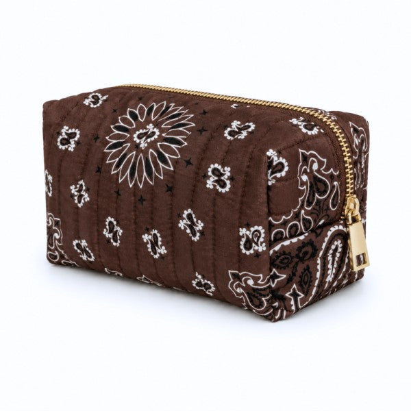 Quilted Bandana Cosmetic Bags