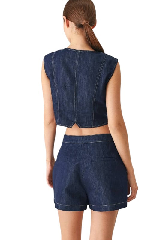 Denim Skort Set