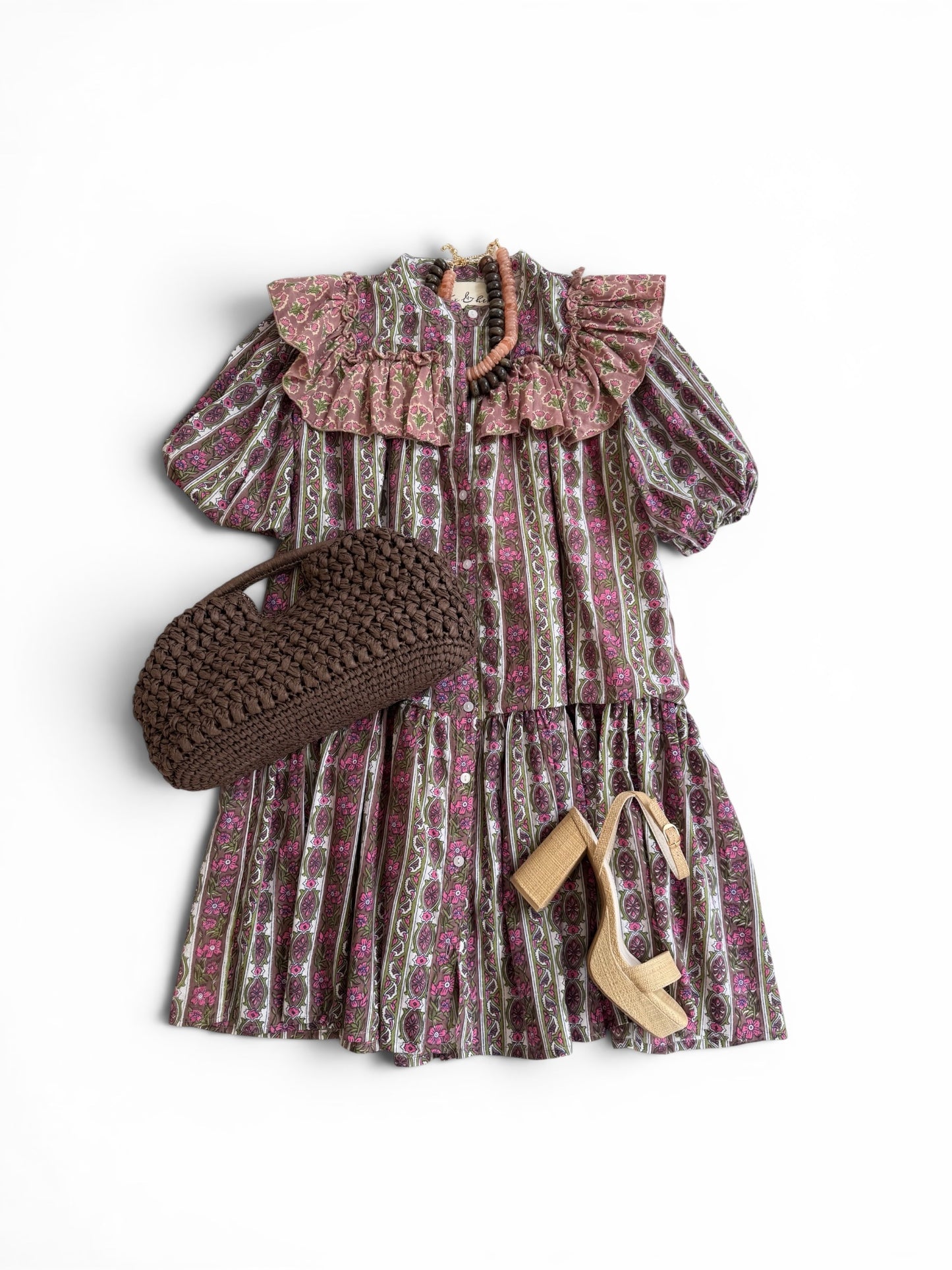 Clara Mini in Peri & Pink Stripe