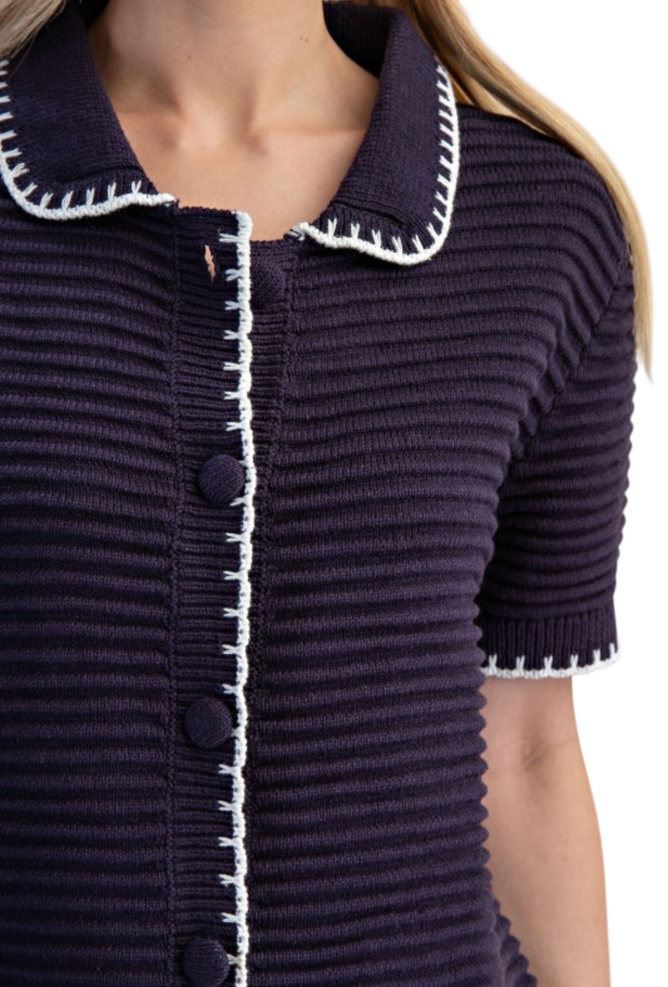 Knit Scallop Stitch Top - 2 Colors