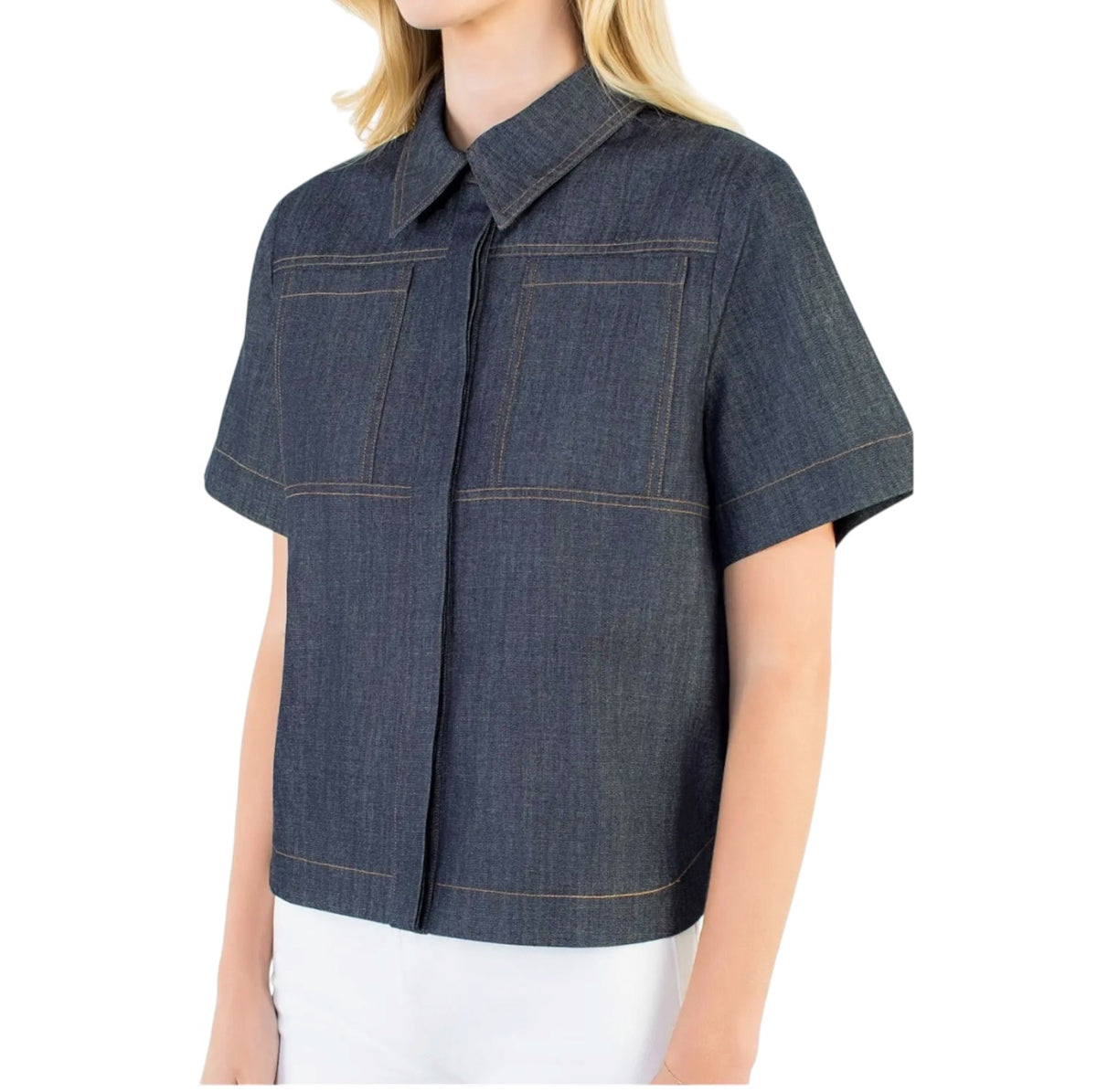 Boxy Denim Top