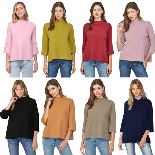 Bella Bell Sleeve Sweater- 8 Colors