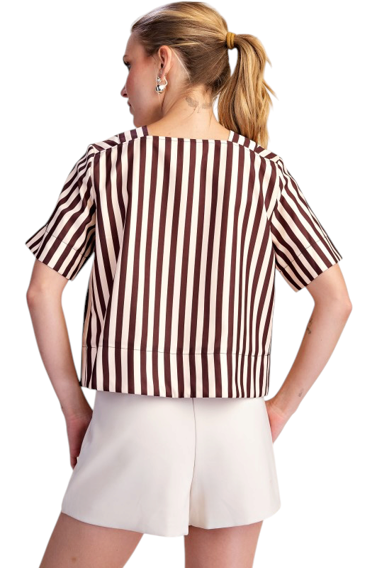 Boxy Stripes Top - 2 Colors
