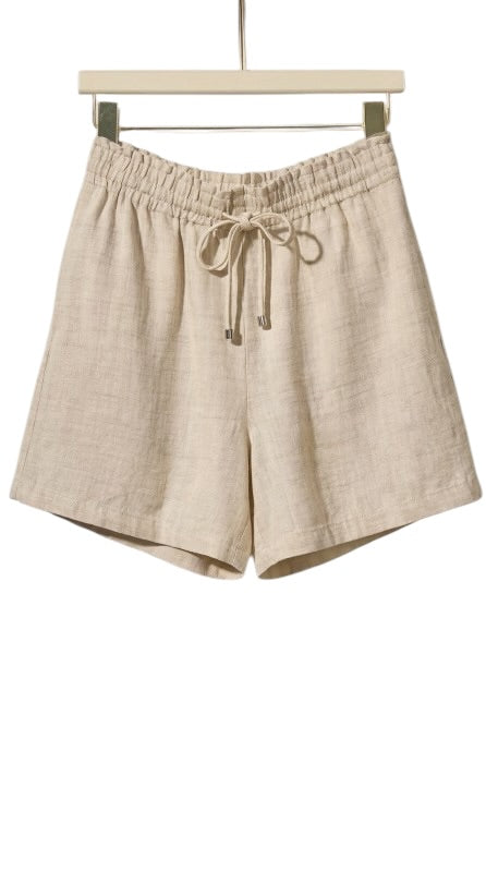 Elastic Waist Linen Shorts- 2 Colors