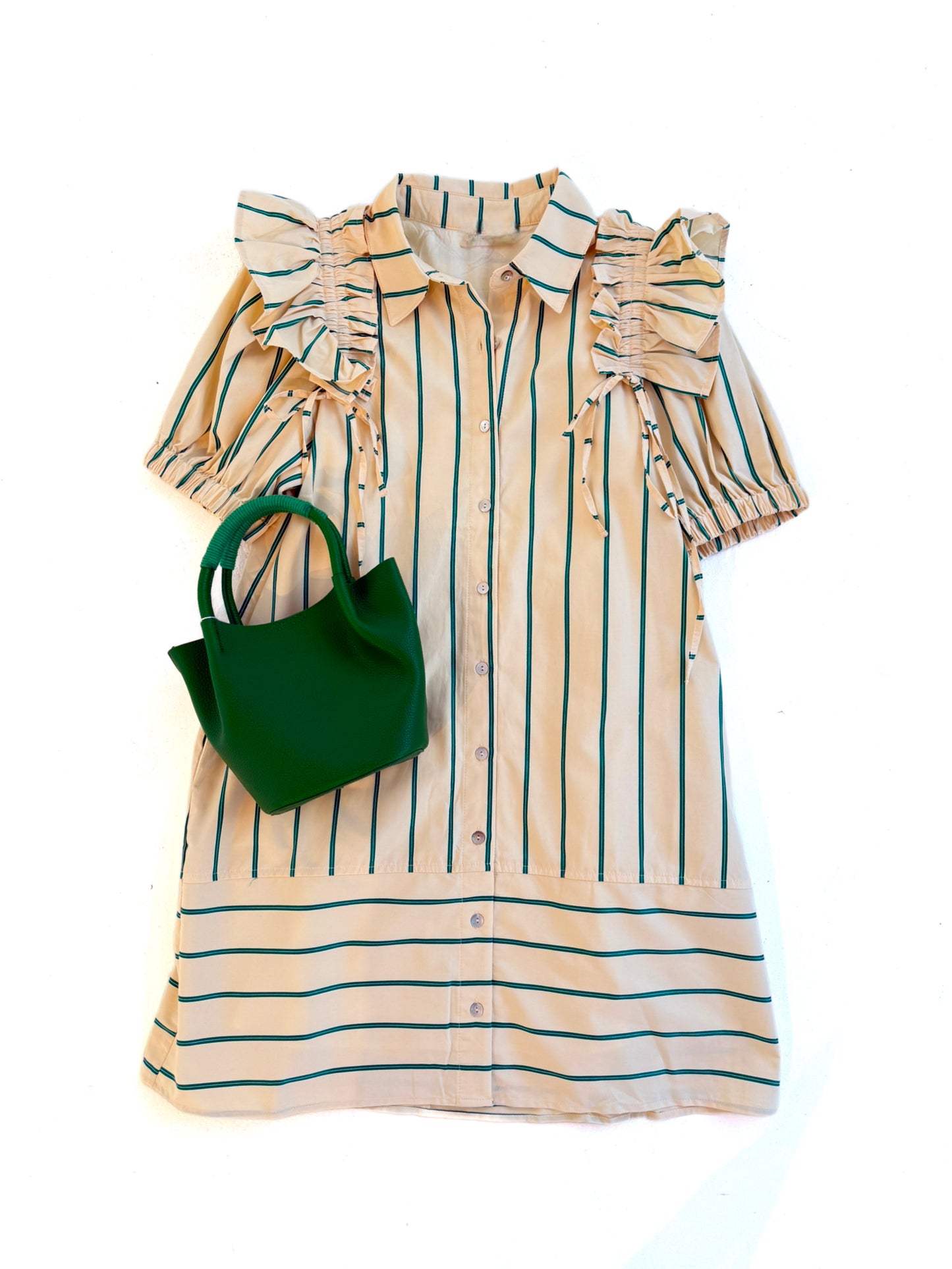 Poplin Stripes Mini in Green