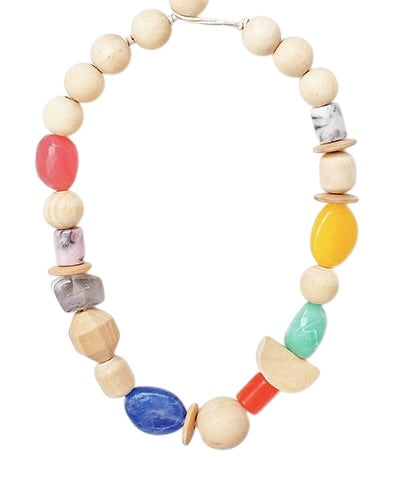 Wood & Resin Bead Necklace
