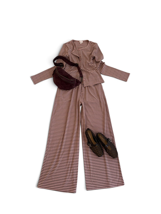 Button Front Stripe Top