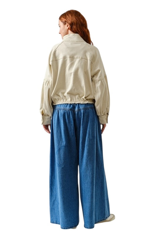 Drawstring Hem Trench Jacket