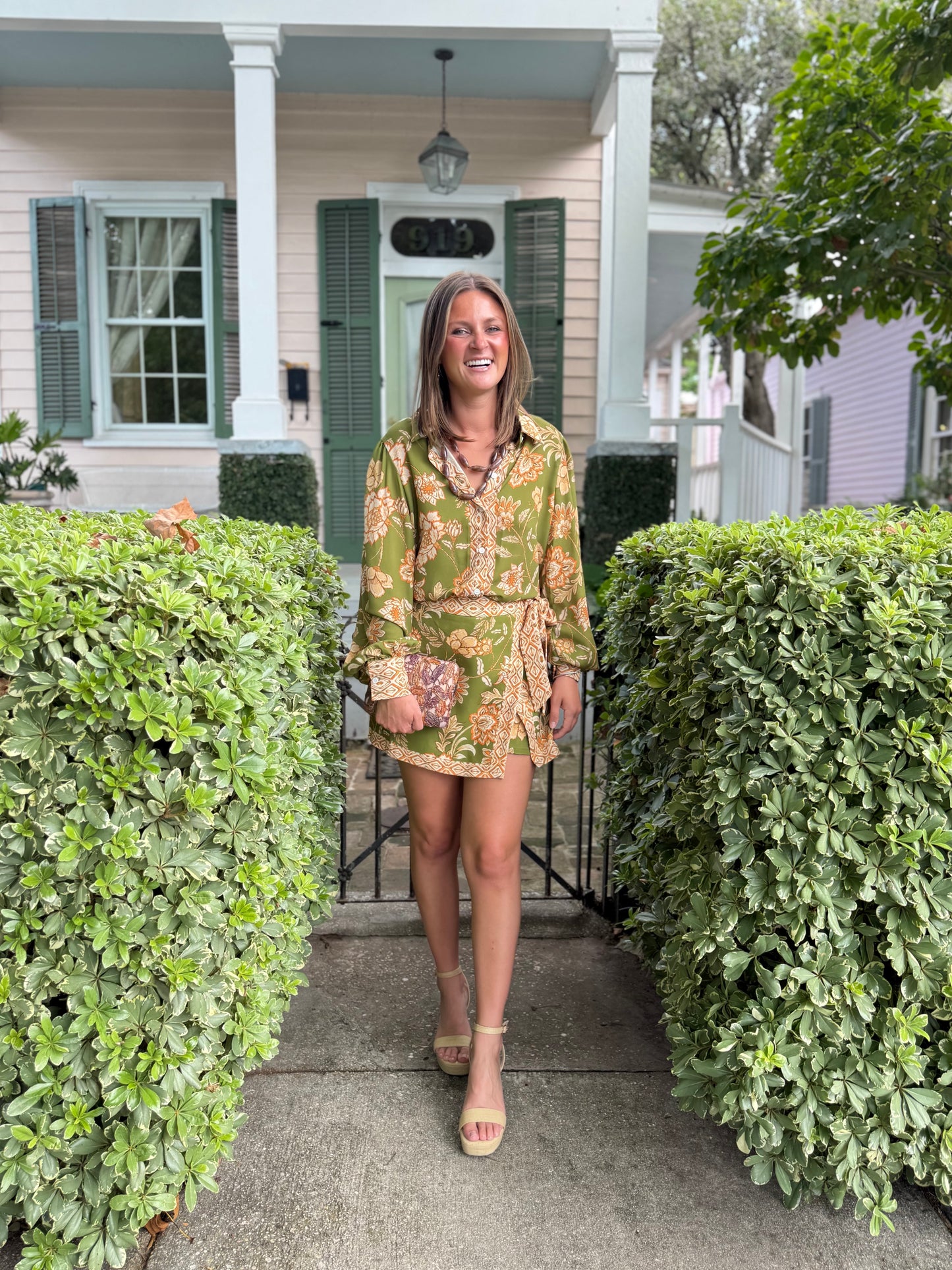Olive Florals Skort Set