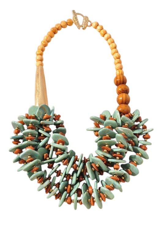 Multi Bead Statement Necklace-2 Colors