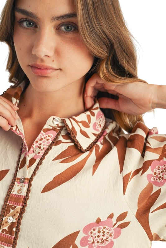 Floral Drop Waist Mini - 2 Colors
