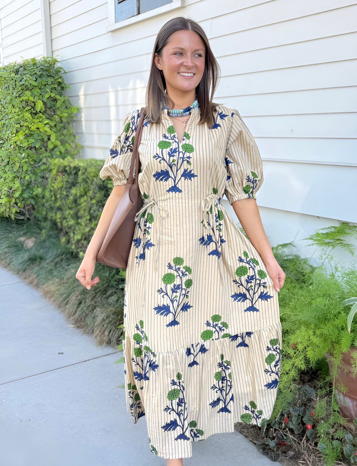 Dauphine Street Midi in Blue & Green