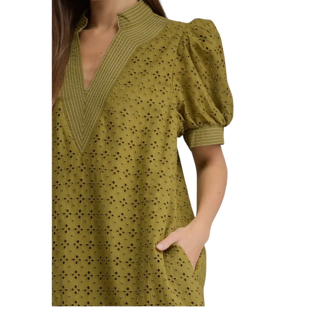 Dusty Citron Eyelet Midi