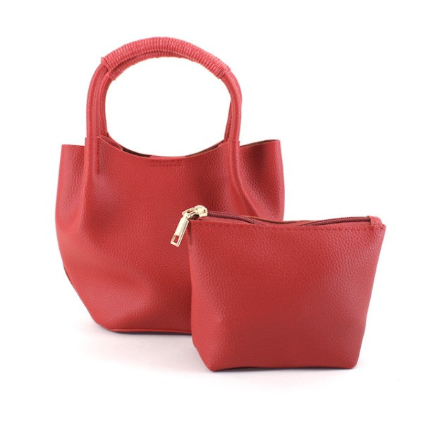 Top Handle Vegan Tote- 6 Colors