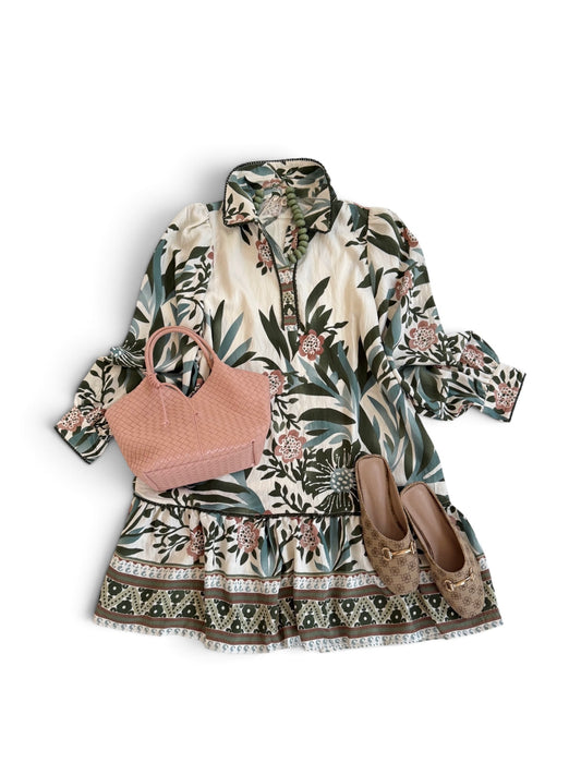 Floral Drop Waist Mini - 2 Colors