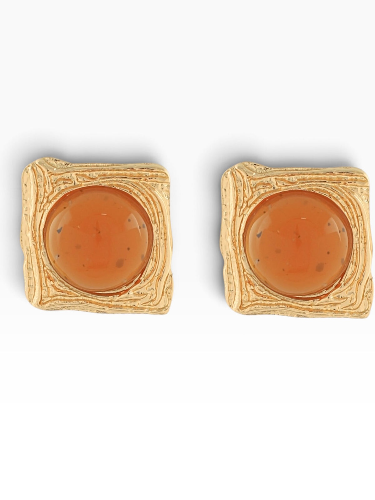 Square Stone Studs- 3 Colors