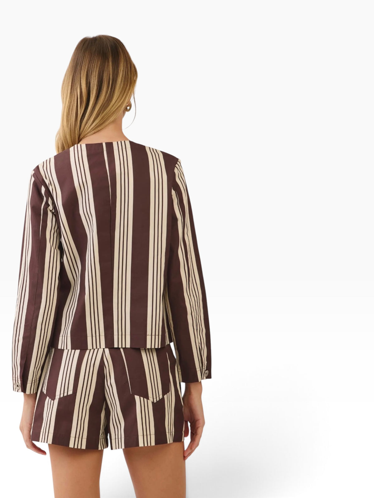 Chocolate Stripe Cotton Set