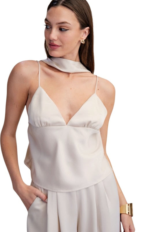 Cream Silky Cami Top