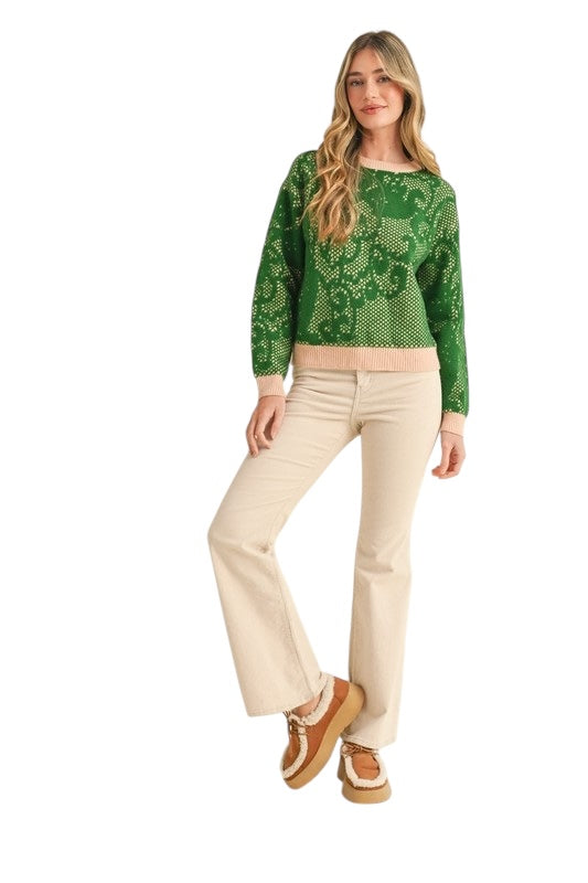 Lacey Sweater in Green