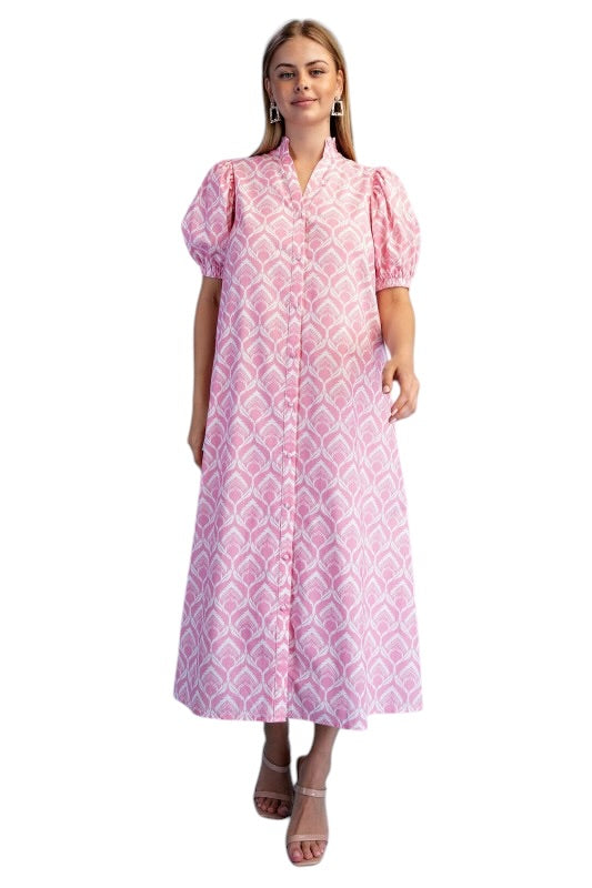 Floral Poplin Shirt Dress- 3 Colors