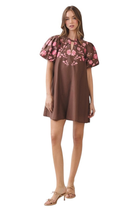 Chocolate & Pink Floral Mini