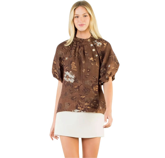 Chocolate Florals Top