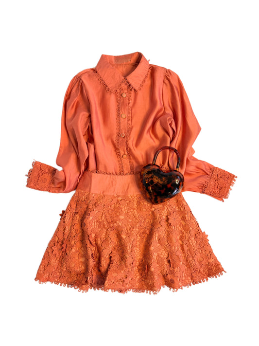 Terracotta Lace Detail Set