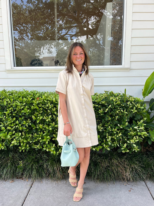High Neck Shift in Taupe