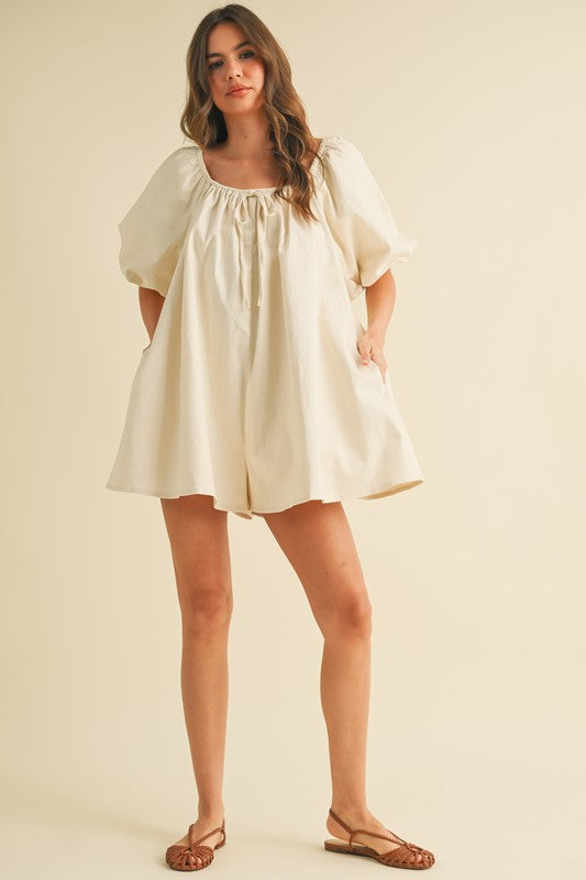 Relaxed Fit Denim Romper