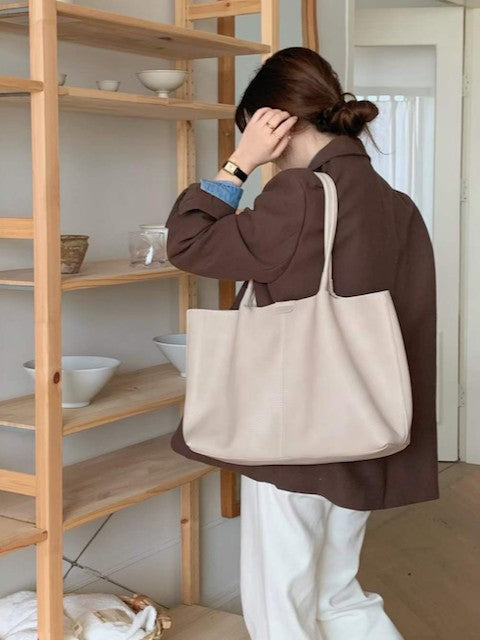 Vegan Shoulder Tote- 3 Colors