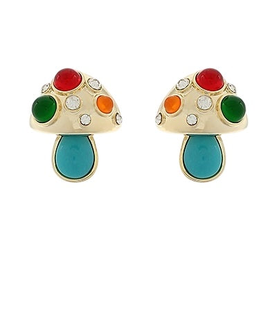Mushroom Post Earring