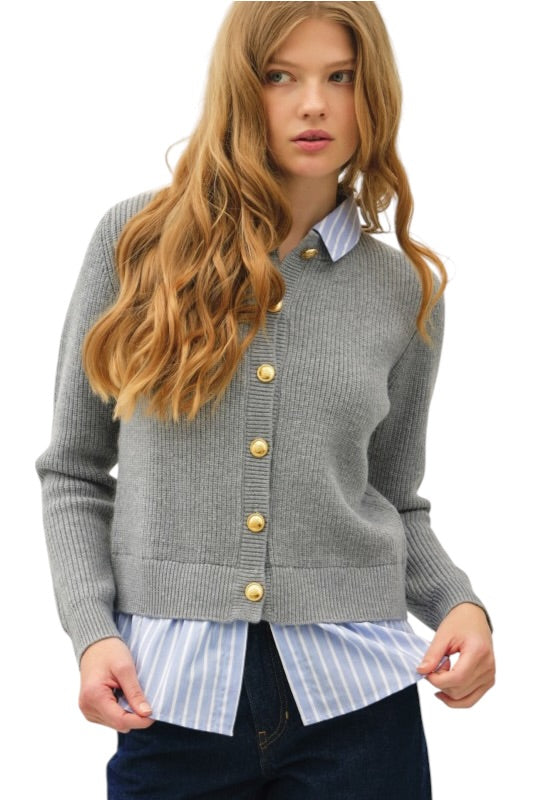 Twofer Cardigan- 2 Colors