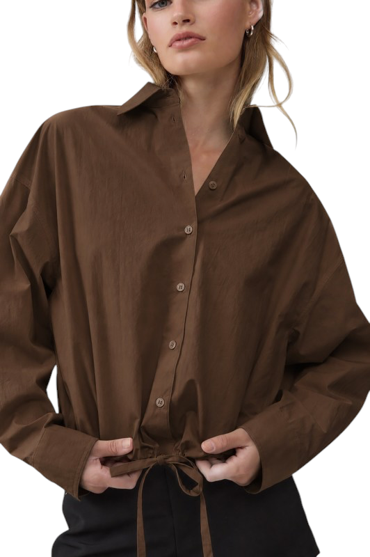 Drawstring Poplin Oxford- 2 Colors